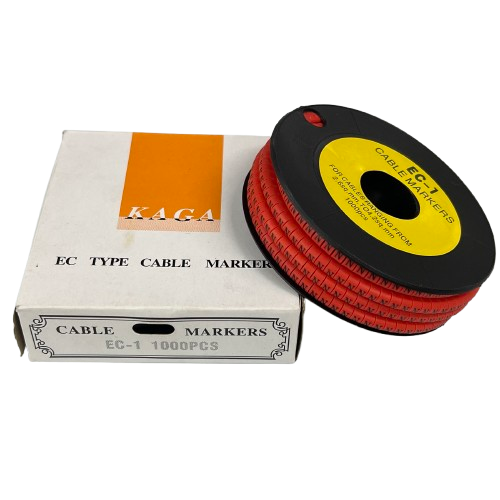 Cable (N) Marker Red 2.6mm to 4.2mm 1000pcs per Roll EC-1