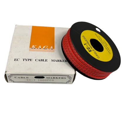 Cable (U) Marker Red 2.6mm to 4.2mm 1000pcs per Roll EC-1