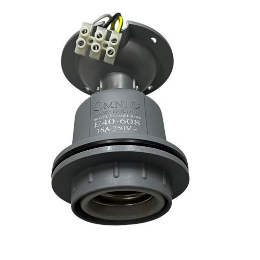 Omni Heavy Duty Lamp Holder E40, Outdoor E40 Socket  Straight Lamp Holder E40-608