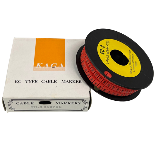 Grippes (E) Cable Marker Red 5.0mm to 7.2mm 350pcs