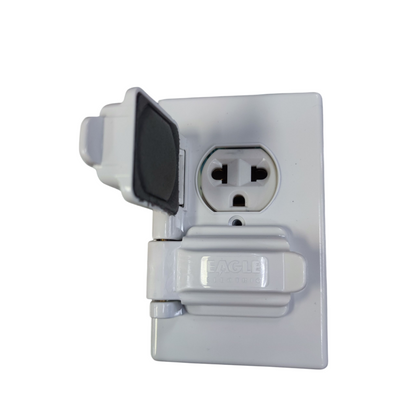 Eagle 2 Gang Weatherproof Universal Outlet with Ground 1962/828C