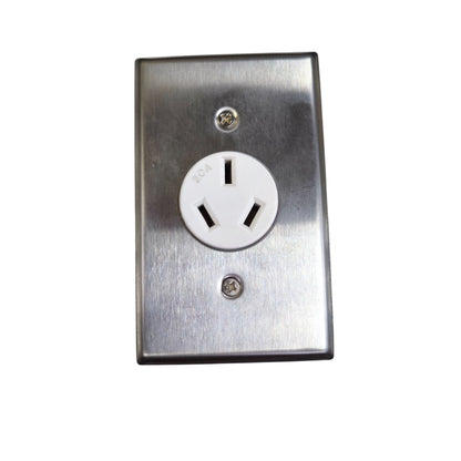 Eagle 1 Gang Outlet with Metal Plate Cover 20A 250V H1 CAT815-CS