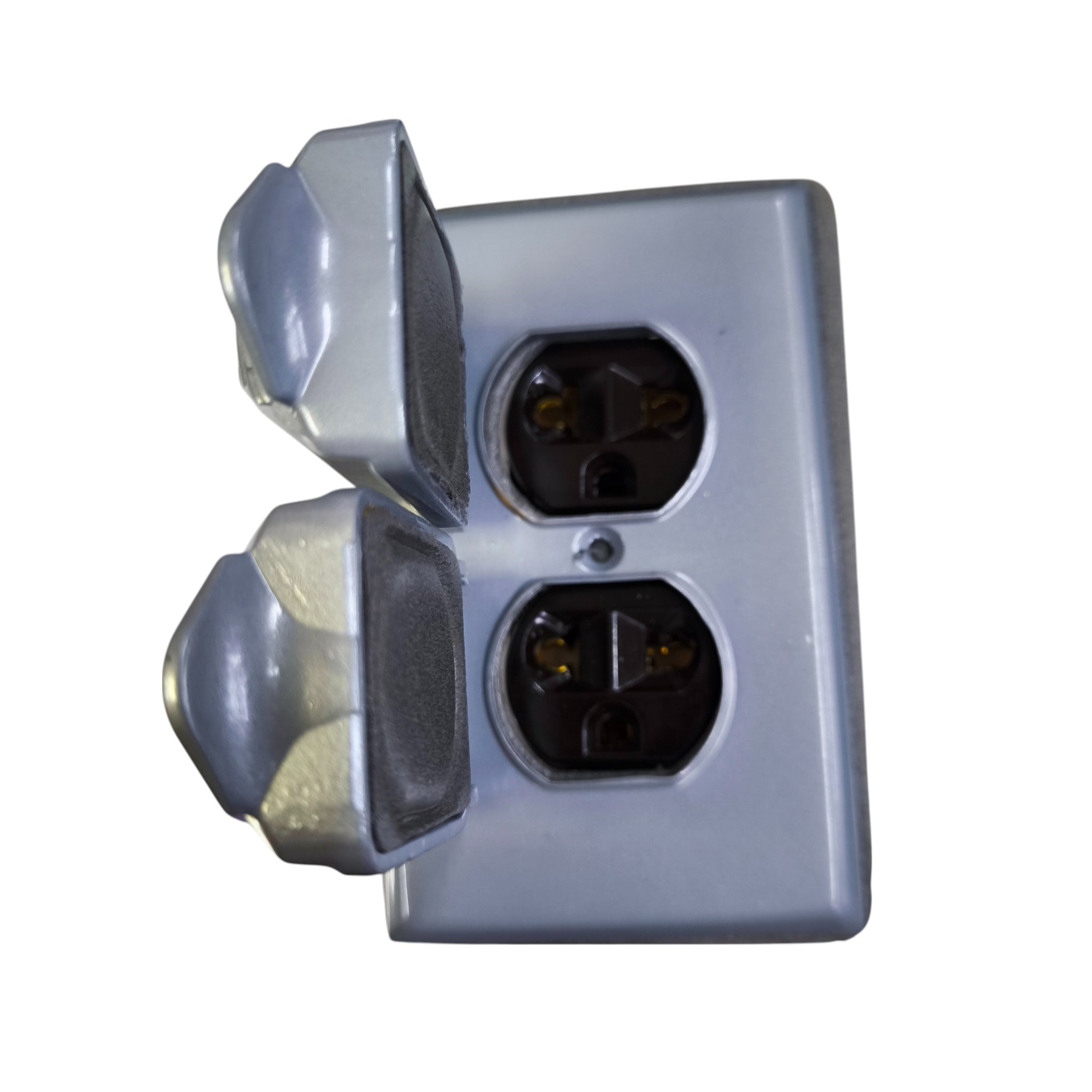 Eagle 2 Gang Weatherproof Universal Outlet with Ground Brown 15A 250V CATS999 828B