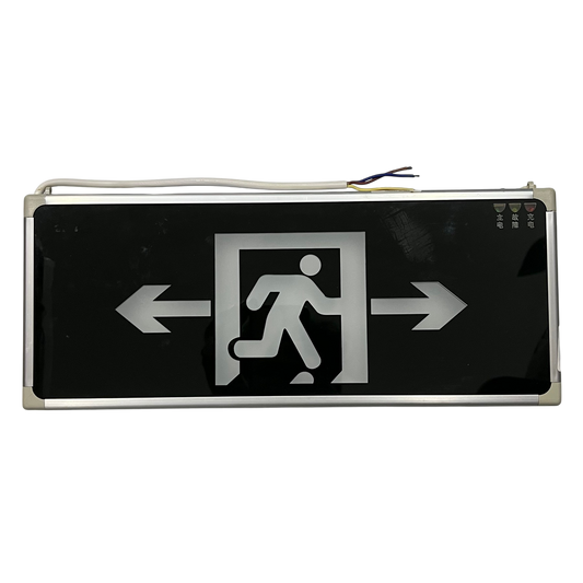 Exit Sign Left or Right Double Face Glass , Exit Running Man 220V 3W LED Green IP30 CA-BLZD-2LR0EI DF(A)