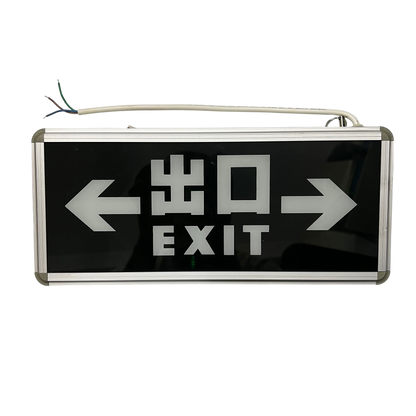 Exit Sign With Arrow Left and Right Green Glass 3W 220V CA-BLZD-1LR0E I "P" DF