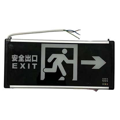 Exit Sign Right Arrow Running Man Green LED 3W 220V Glass DZ-BLZD-2LRE3W (L)SF