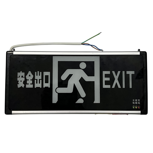 Exit Sign with Running Man 3W Green Glass 220V DZ-BLZD-1LRE3W "M" SF