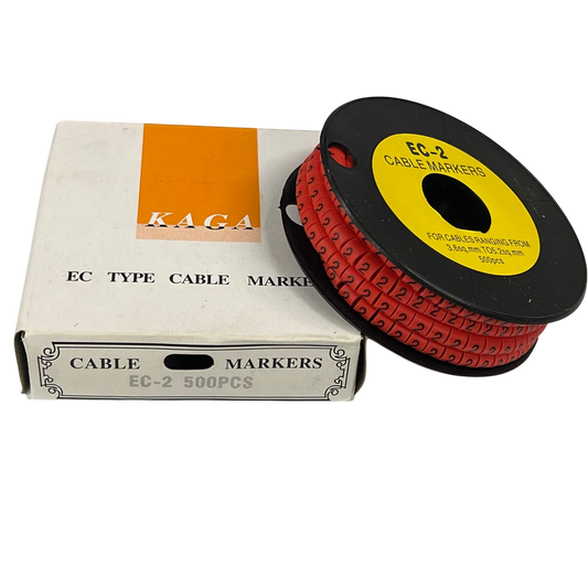 Grippes (2) Cable Marker 3.6mm to 5.2mm 500pcs per Roll Red