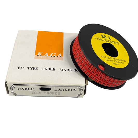 Grippes (D) Cable Marker 3.6mm to 5.2mm 500pcs per Roll Red