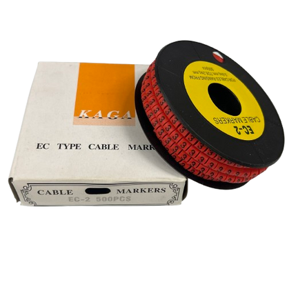 Grippes (3) Cable Marker 3.6mm to 5.2mm 500pcs per Roll Red