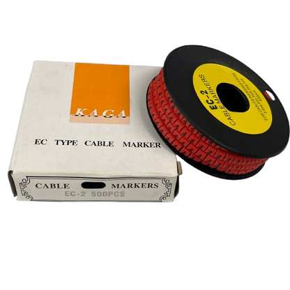 Grippes (4) Cable Marker 3.6mm to 5.2mm 500pcs per Roll Red