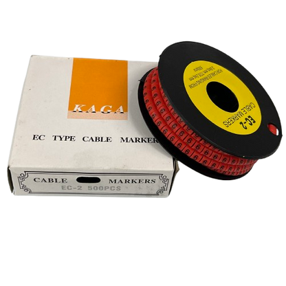 Grippes (6) Cable Marker 3.6mm to 5.2mm 500pcs per Roll Red