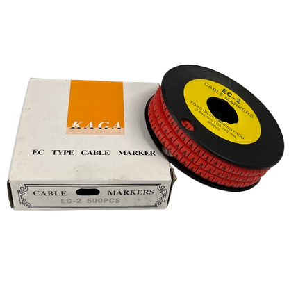 Grippes (A) Cable Marker 3.6mm to 5.2mm 500pcs per Roll Red