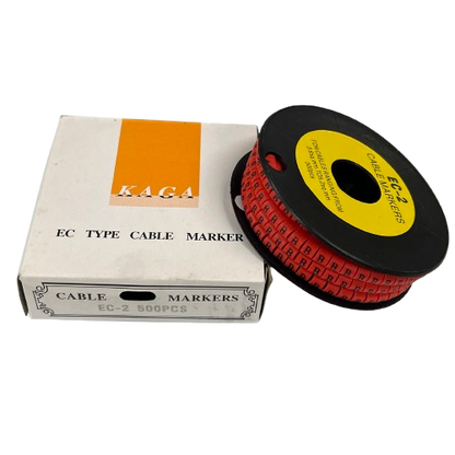 Grippes (B) Cable Marker 3.6mm to 5.2mm 500pcs per Roll Red