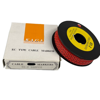 Grippes (E) Cable Marker 3.6mm to 5.2mm 500pcs per Roll Red
