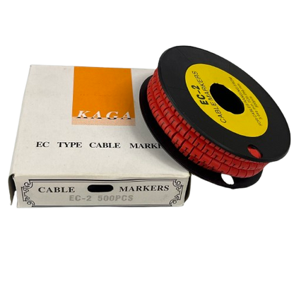 Grippes (I) Cable Marker 3.6mm to 5.2mm 500pcs per Roll Red