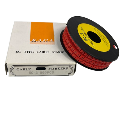 Grippes (J) Cable Marker 3.6mm to 5.2mm 500pcs per Roll Red