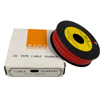 Grippes (L) Cable Marker 3.6mm to 5.2mm 500pcs per Roll Red