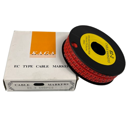 Grippes (P) Cable Marker 3.6mm to 5.2mm 500pcs per Roll Red