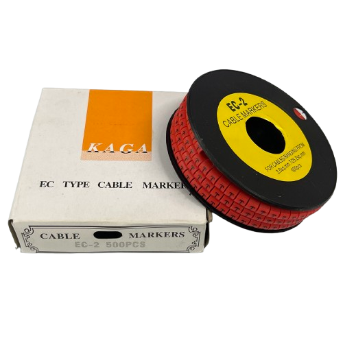 Grippes (T) Cable Marker 3.6mm to 5.2mm 500pcs per Roll Red