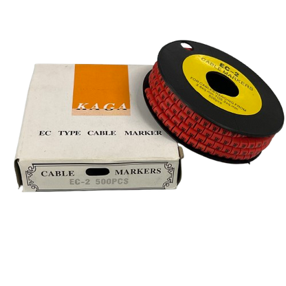 Grippes (W) Cable Marker 3.6mm to 5.2mm 500pcs per Roll Red