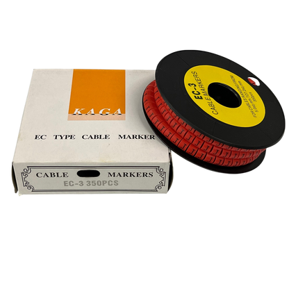 Grippes (J) Cable Marker Red 5.0mm to 7.2mm 350pcs