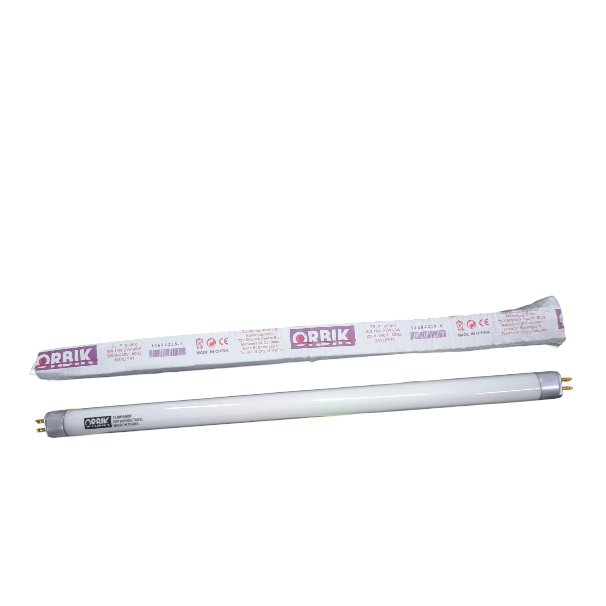 Orbik 8W T5 Fluorescent Tube Daylight 6500K Electx Electrical Supply