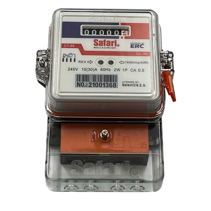 Safari Electric Sub Meter, KWH Single Phase Electric Meter 10(30)A 60HZ 220V 2W CT88