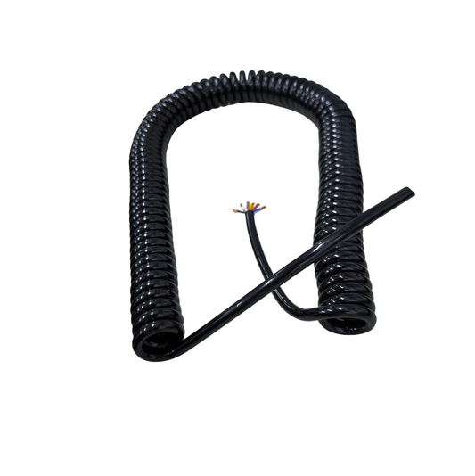 Spiral Cord 6 Core AWG 20 Max 5Meters 0.6cm x 0.5mm ( 5 Meters Un-Coiled) Coil Wire, Spring Cable