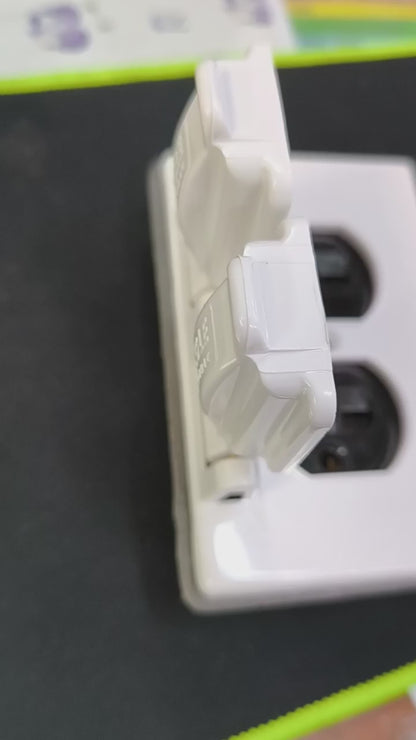 Eagle 2 Gang Weatherproof Tandem Outlet 15A 250V CAT1962 826B