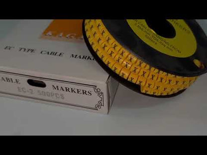 Grippes (X) Cable Marker 3.6mm to 5.2mm Color Yellow 1roll 500pcs) EC-2Y