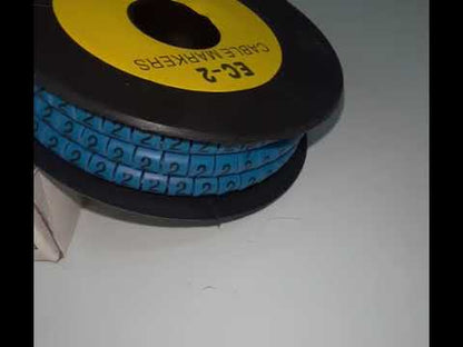 Grippes (2) Cable Marker 3.6mm to 5.2mm Color Blue 1roll 500pcs EC-2B