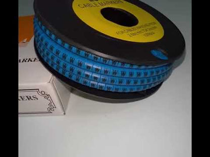 Cable (W) Marker 2.6mm to 4.2mm 1000pcs Blue EC-1B Wire Tagging