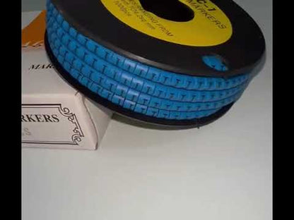 Cable "J" Marker 2.6mm to 4.2mm Blue EC-1B, 1000PCS  Wire Tagging