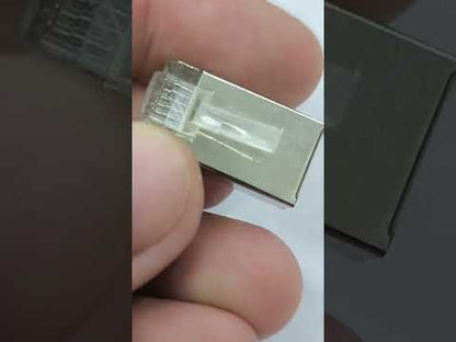 AMP CAT 5e Shielded RJ45 Connector CAT5e RJ45 Connector Metal, 100 Pcs per Order