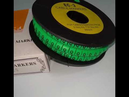 Cable (Q) Marker 5.0mm to 7.2mm EC-3G 350pcs Green  Wire Tagging