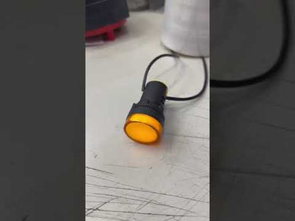 Grippes LED Panel Indicator Lamp 22mm, Pilot Light 24V DC YELLOW 22mm