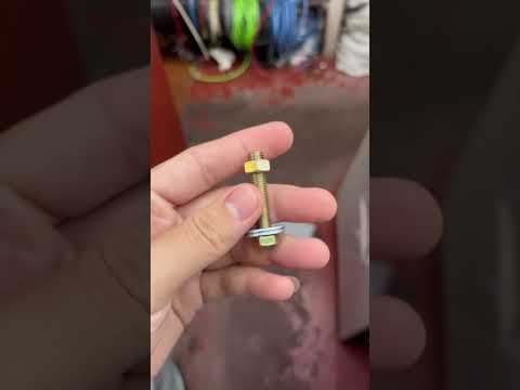 Chrome Gold Bolt and Nut with washer 80mm x 40mm Electx Electrical Supply