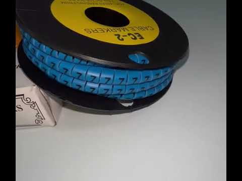 Grippes (7) Cable Marker 3.6mm to 5.2mm Color Blue 1roll 500pcs EC-2B