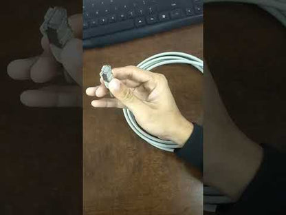 Grippes Cat 6 UTP Patch Cord Cable Metal Plug 24AWG 2 Meters Gray