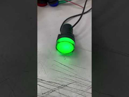 Grippes LED Panel Indicator Lamp 22mm, Pilot Light 24V DC GREEN