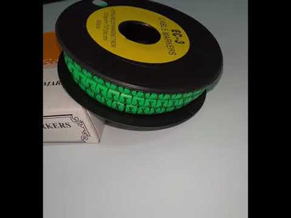 Cable (X) Marker 5.0mm to 7.2mm EC-3G 350pcs Green  Wire Tagging