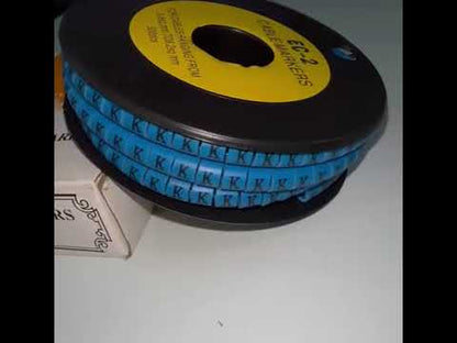 Grippes (K) Cable Marker 3.6mm to 5.2mm Color Blue 1roll 500pcs EC-2B