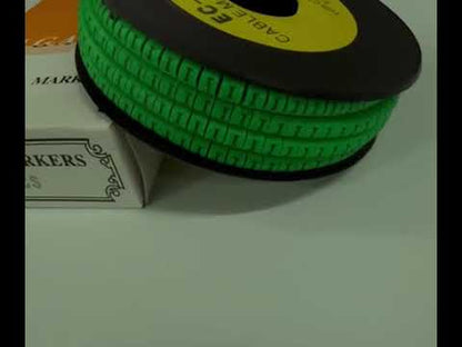 Cable "I" Marker Green 2.6mm to 4.2mm EC-1, 1000pcs 1 Roll   EC-1G(I)  Wire Tagging