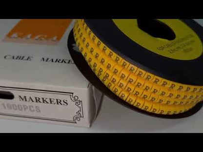 Cable (R) Marker 2.6mm to 4.2mm ( 1000pcs) Yellow EC-1Y  Wire Tagging