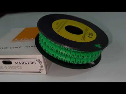 Cable "0" Marker 5.0mm to 7.2mm EC-3G 350pcs Green  Wire Tagging