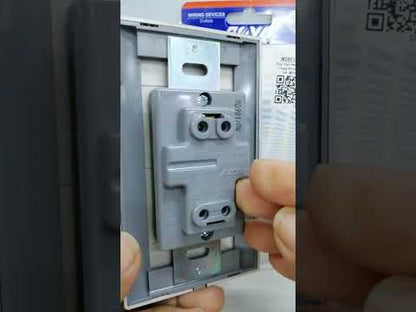 Royu Aircon Outlet with Plate 20A 220V Dark Wood Plano Series MD901