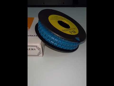 Grippes V Cable Marker 5.0mm to 7.2mm (350pcs) Blue - EC-3B(V)