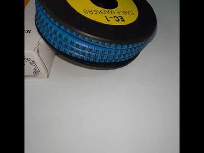 Cable (M) Marker 2.6mm to 4.2mm 1000pcs Blue EC-1B  Wire Tagging