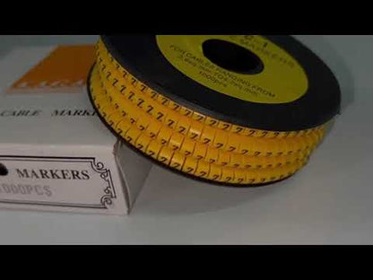 Cable (Z) Marker 2.6mm to 4.2mm ( 1000pcs) Yellow EC-1Y
